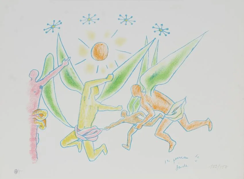 fils adoptif by Jean Cocteau, Color lithograph on Arches, sold Feb 2021