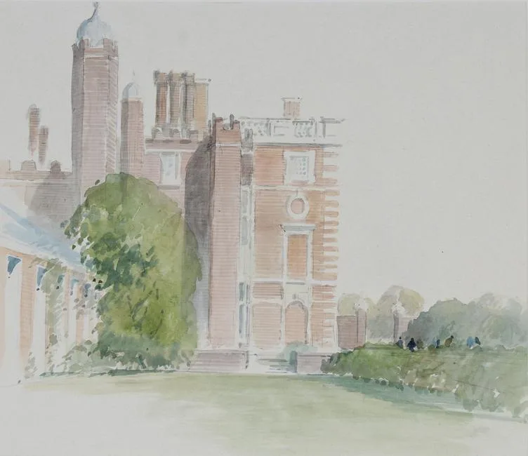 Hampton Court Palace by Hugh Casson, Watercolor on Paper, offered Feb 2021