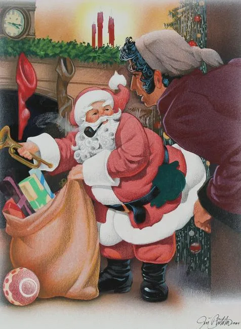 Jim Butcher, Winter Mischief, Mixed Media on Illustration Board