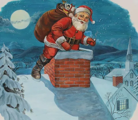 Charles J. Berger, A Great Christmas Story, Acrylic on Illustration Board