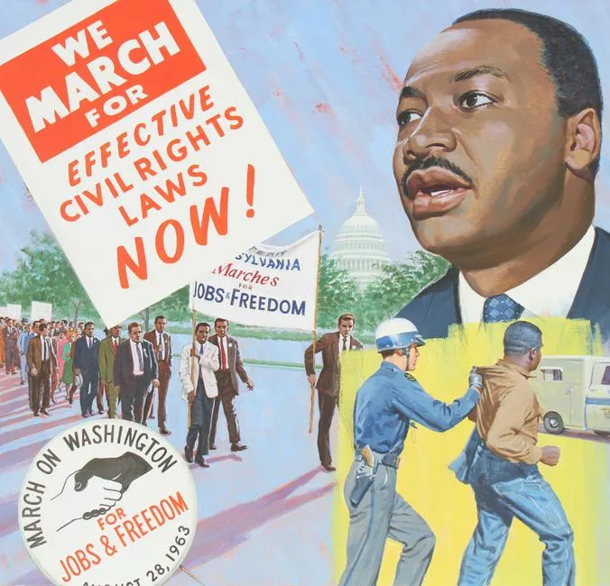 Edward Vebell, Civil Rights Act, Acrylic on Illustration Board