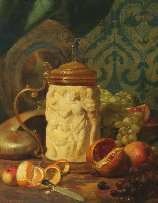 Untitled by William Harnett, Oil on Board, sold Apr 2021