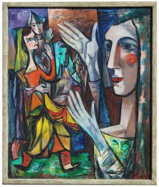 Untitled by Boris Deutsch, Oil on board, sold Apr 2021