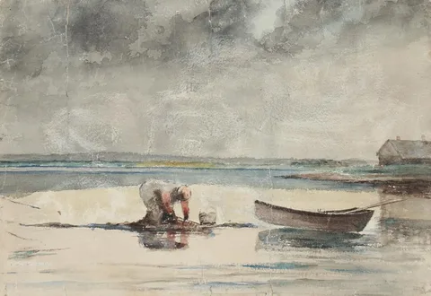 Winslow Homer, Clamming, Watercolor