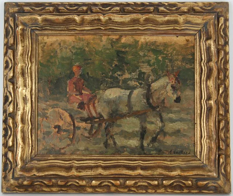 Untitled by Édouard Vuillard, Oil on Wood, sold Apr 2021