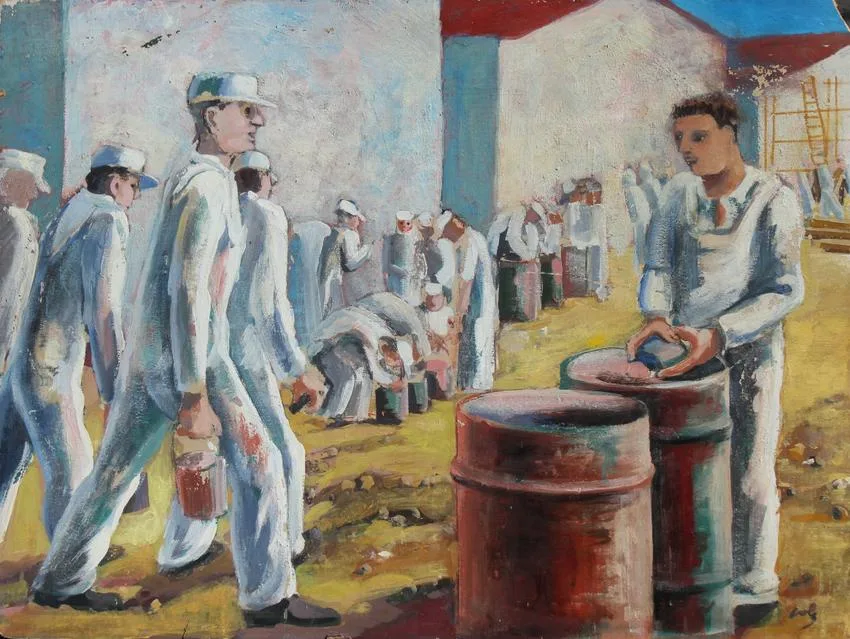 Herman Volz, Untitled, Oil on board