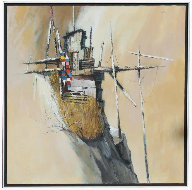 Boothbay #2 by Philip Burnham Hicken, Oil on canvas, sold Apr 2021