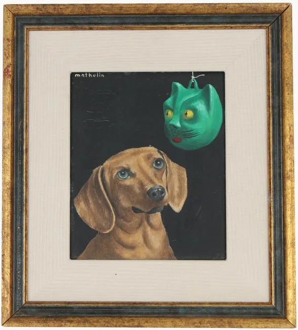 Untitled by Lucian Mathelin, Oil on Masonite, offered Apr 2021