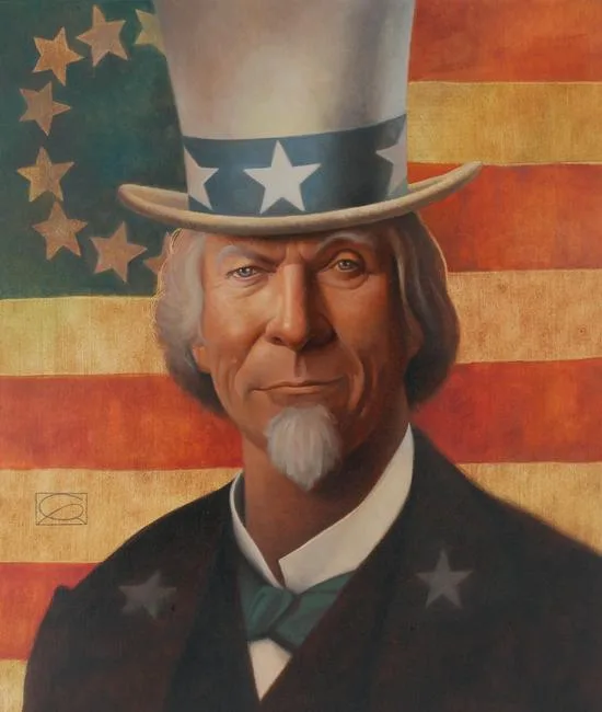 Gregory Rudd, Uncle Sam, Oil on Cold Press Illustration Board