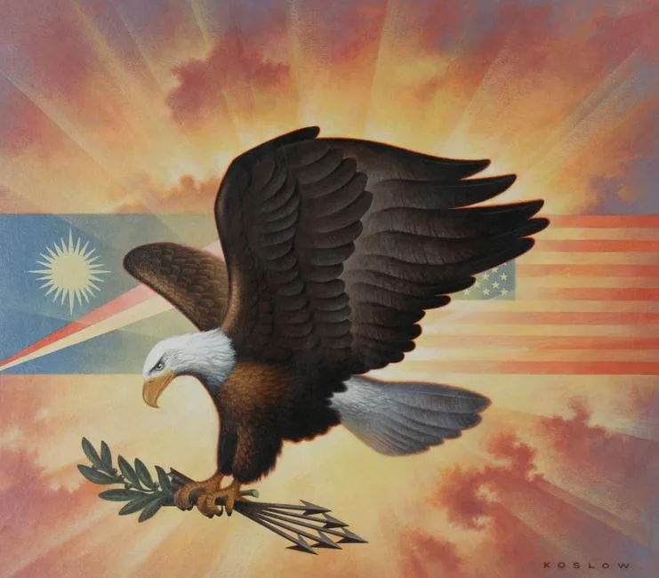 Howard Koslow, To the Heroes of Desert Storm - Eagle, Watercolor on Cold Press Illustration Board
