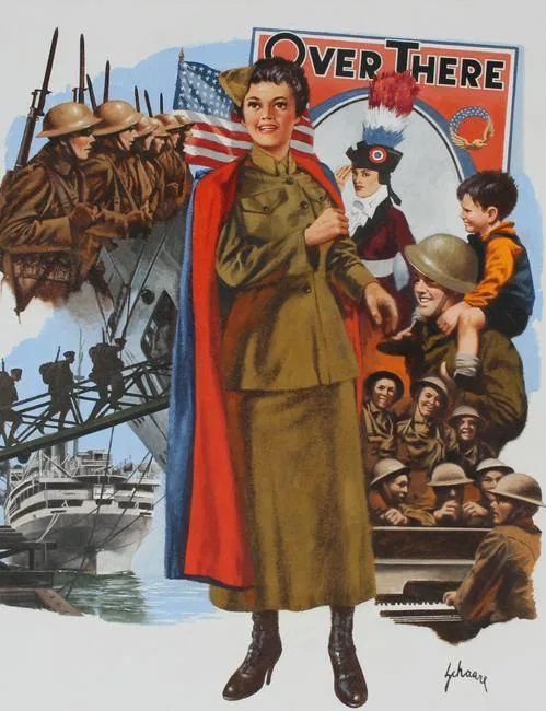 Over There - Yankee Doodle Dandy by Harry Schaare, Oil on Masonite, sold Apr 2021