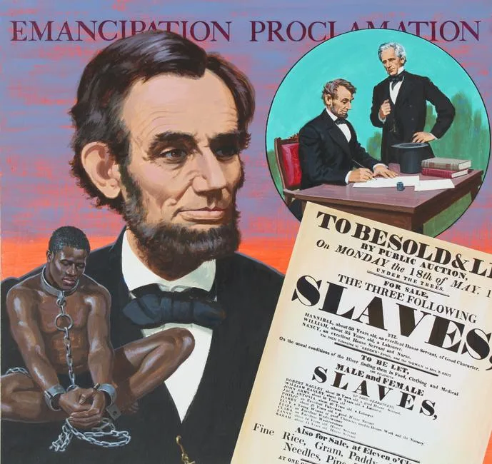 Emancipation Proclamation by Edward Vebell, Acrylic on Illustration Board, sold Apr 2021