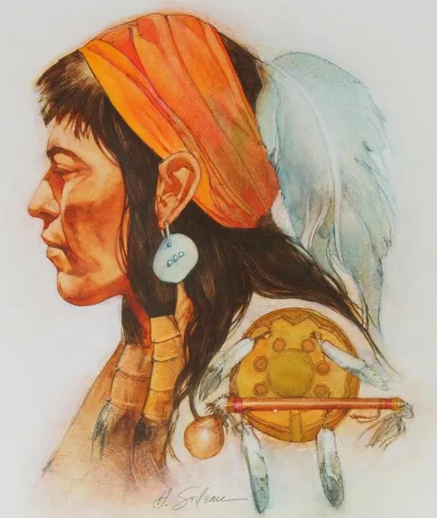 Osceola by Hodges Soileau, Mixed Media on Water Color Paper, sold Apr 2021