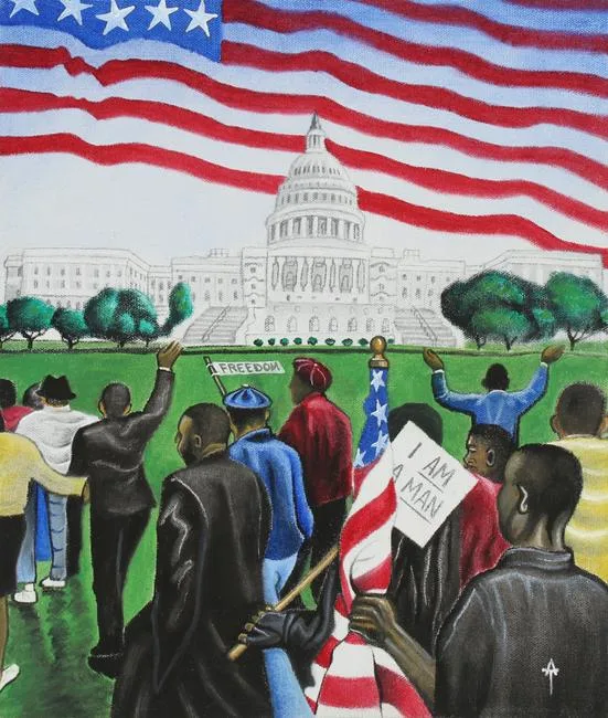 Tracy Andrews, 1963 March on Washington, Oil on Canvas