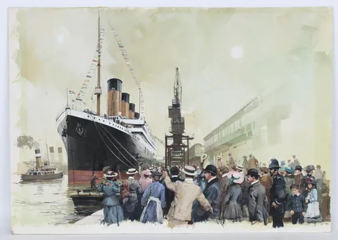 Titanic by Michael Turner, Watercolor/Gouache on Board, sold Apr 2021