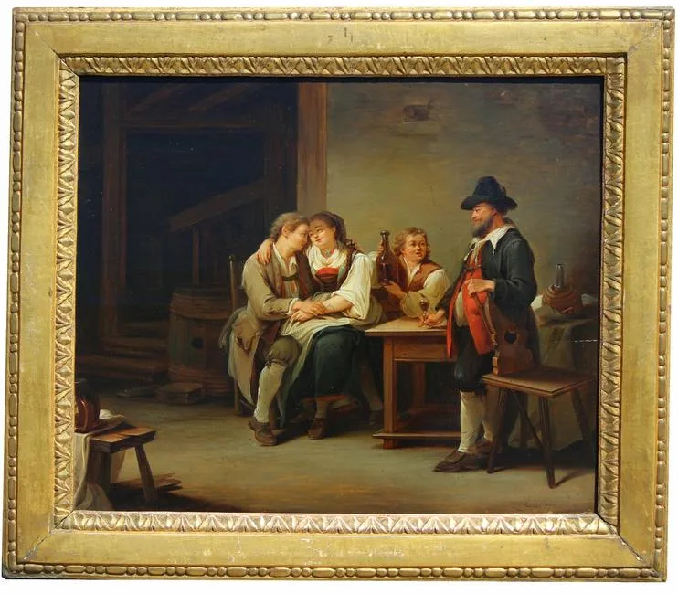 Untitled by Georg Melchior Kraus, oil on board, sold Jun 2021