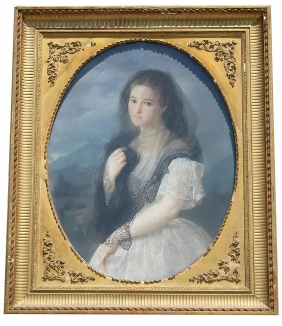 Untitled by Franz Xaver Winterhalter, Pastel on Paper, sold Jun 2021