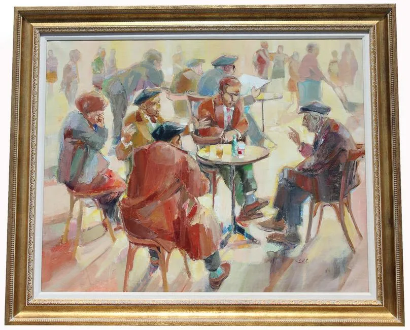 Albert Coll, Les Espagnols, Oil on canvas