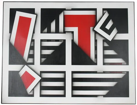 Omar Rayo, Untitled, Acrylic on Canvas