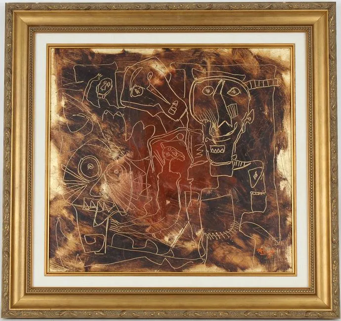 Untitled by Alejandro Santiago Ramírez, Oil on Board, sold Jun 2021