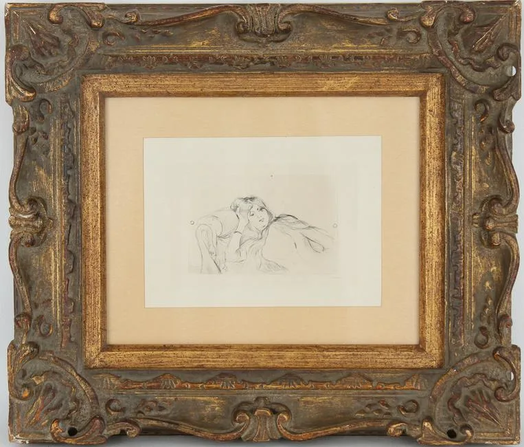 Untitled by Berthe Morisot, Etching / Drypoint, sold Jun 2021