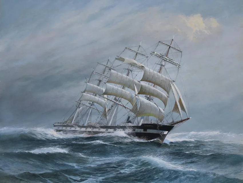 Tovarisch I by Charles Lundgren, oil on masonite, sold Jun 2021