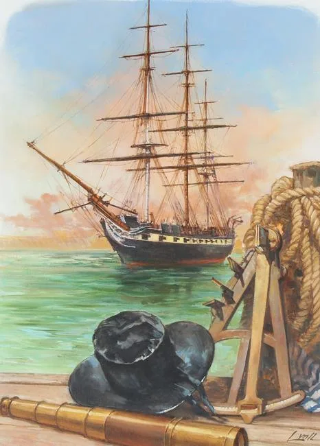 U.S.F. Constellation by Dennis Lyall, Oil on Canvas, sold Jun 2021