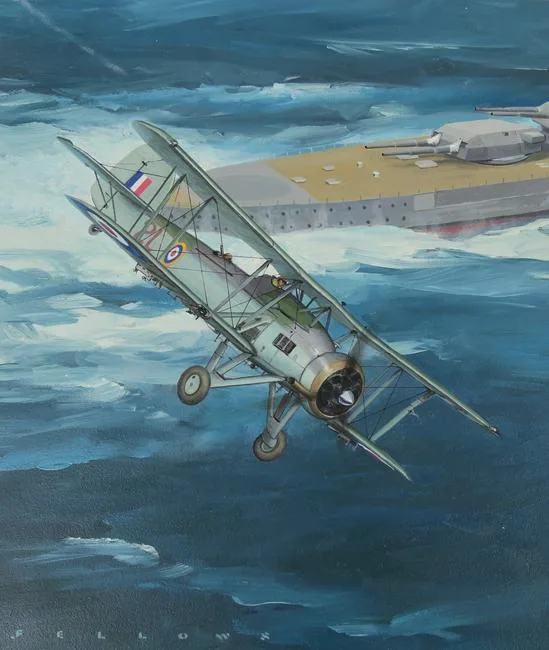 Mk.I Swordfish by Jack Fellows, Oil on Masonite, sold Jun 2021