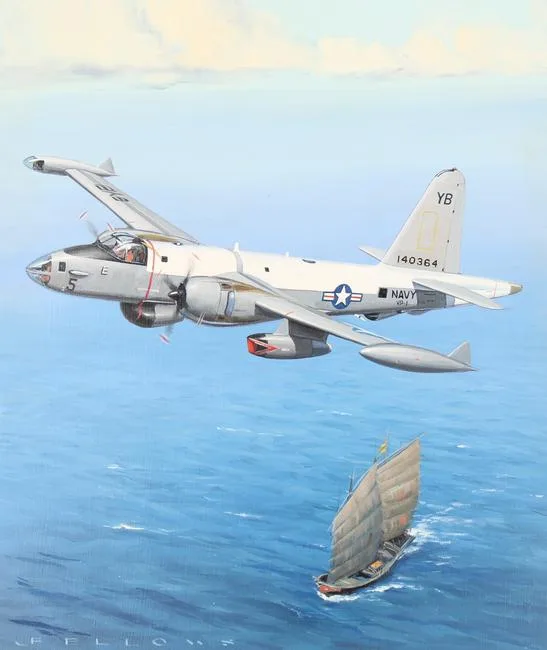 P2V-7 Neptune by Jack Fellows, Oil on Masonite, sold Jun 2021