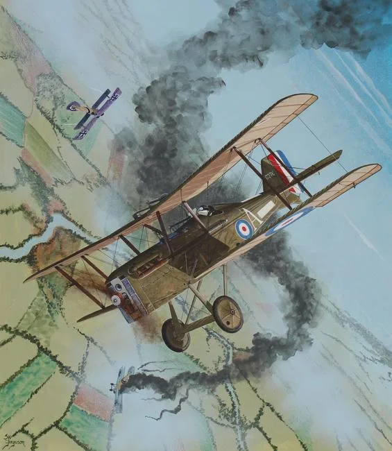 1917 S.E. 5a by Steve Ferguson, Watercolor on Cold Press Illustration Board, sold Jun 2021
