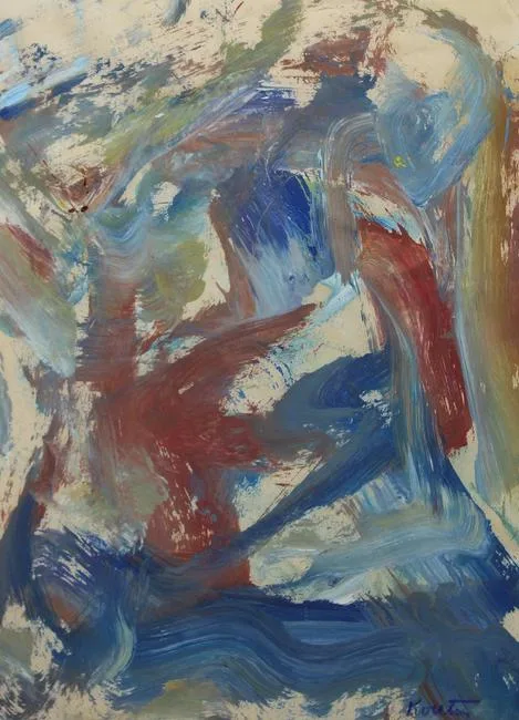 Thomas Koether, Study for Red Progression, Oil on Paper