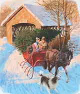 Mel Crawford, Bringing Tree Home on a Sleigh
