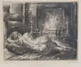 John Sloan, Nude on Hearth
