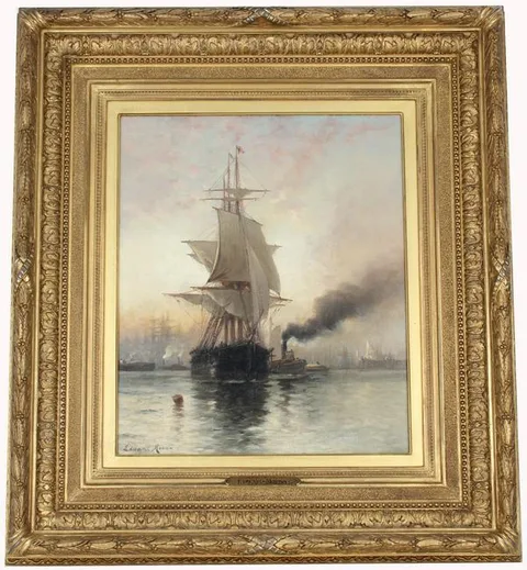 Edward Moran, Summer Morning, New York, Oil on Canvas