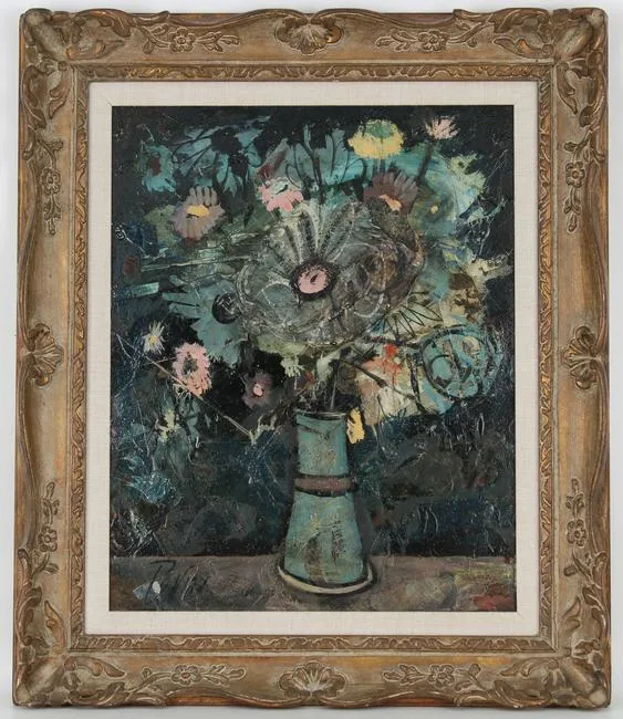 Untitled by Charles Levier, Oil on Canvas, sold Aug 2021