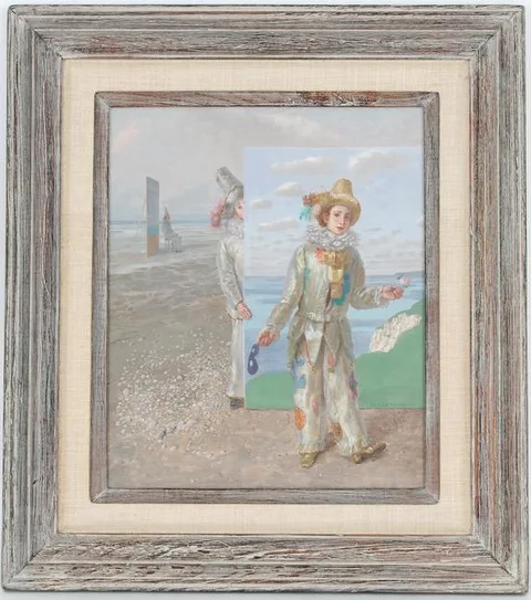 Claude Harrison, Changing the Weather, Oil on Masonite