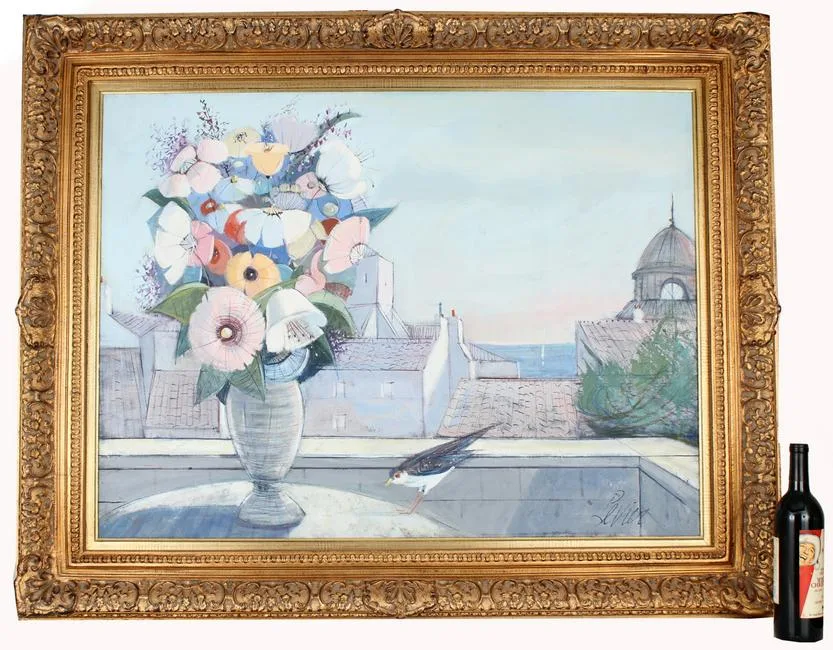 Untitled by Charles Levier, Oil on Canvas, sold Aug 2021
