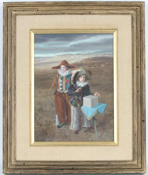 Claude Harrison, Magic Box, Oil on Masonite