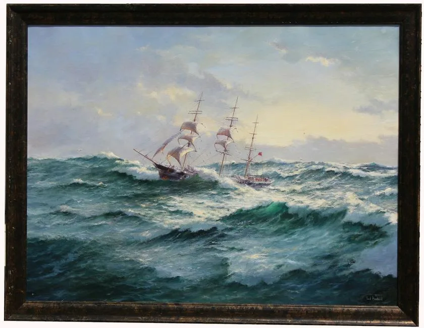 Ian Hansen, Ship Neotsfield, Oil on Canvas