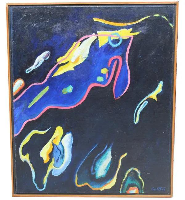 Thomas Koether, Nightscape, Oil on Canvas