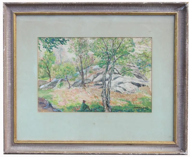 Central Park, NY by Samuel Cahan, Watercolor, offered Aug 2021