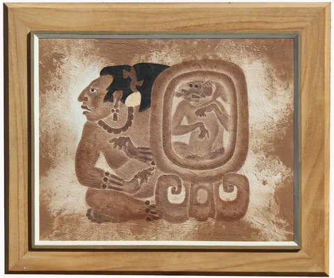 A Wise Man, Monkey in a Box by Dale Nichols, 1976, Oil on linen, offered Aug 2021
