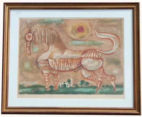 Aaron Bohrod, Untitled, Color Lithograph