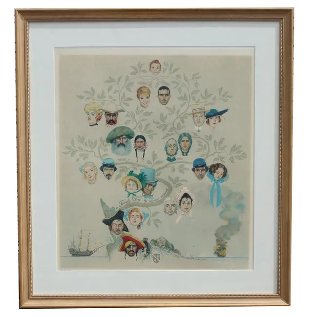 Family Tree by Norman Rockwell, Pencil, sold Aug 2021