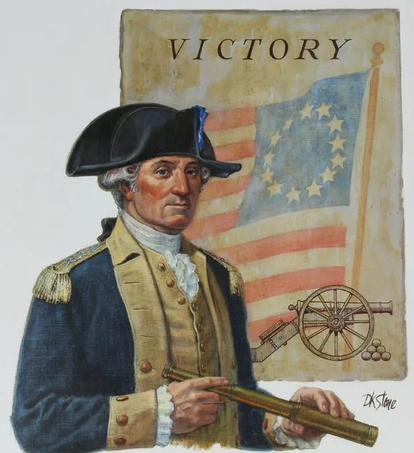George Washington by David K. Stone, oil on Masonite, sold Aug 2021