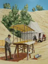 Octave Chanute Working on Glider, Helmuth Stone Gallery 2021