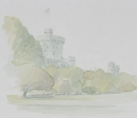 Hugh Casson, Windsor Castle, London, Watercolor on Paper