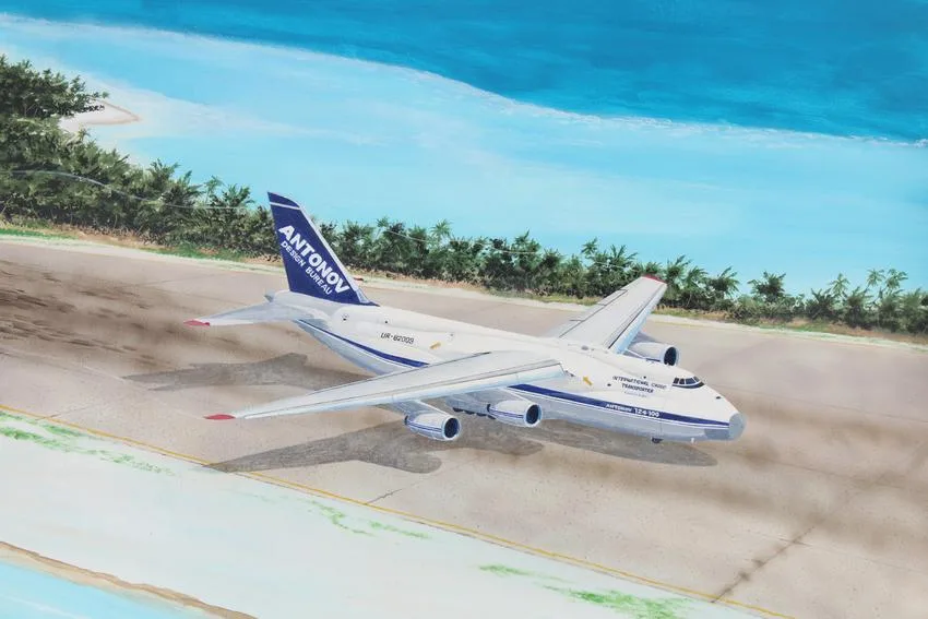 Antonov 124 On Approach to Landing by Steve Ferguson, Acrylic on Cold Press Illustration Board, offered Aug 2021