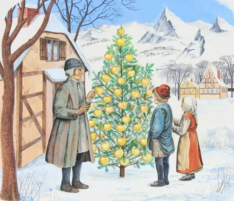 Charles J. Berger, The Fir Tree, Acrylic on Illustration Board