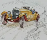 Basil Smith, 1913 Mercedes Automobile